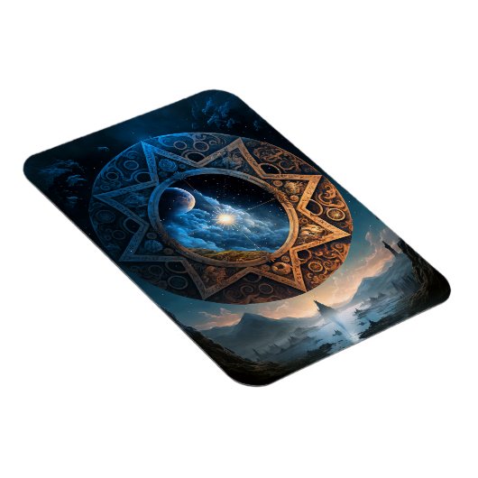 Cosmic Fantasy Space Landscape Magnet Magneet (Rechterzijde)