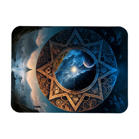 Cosmic Fantasy Space Landscape Magnet Magneet (Horizontaal)