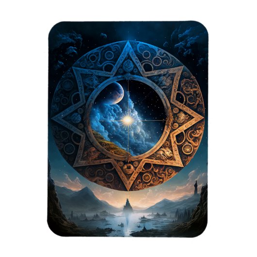Cosmic Fantasy Space Landscape Magnet Magneet (Verticaal)