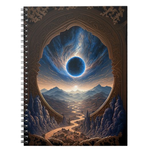 Cosmic Fantasy Space Landscape Notitieboek (Voorkant)