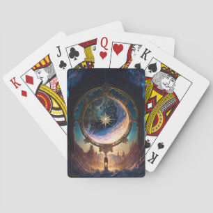 Cosmic Fantasy Space Landscape Pokerkaarten