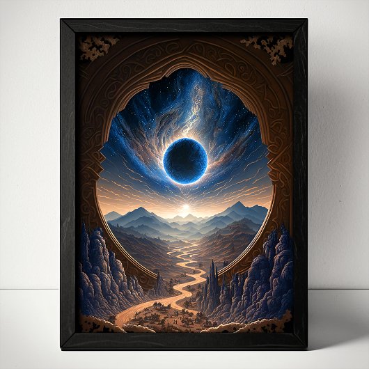 Cosmic Fantasy Space Landscape Poster