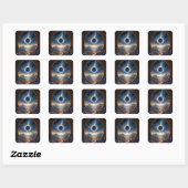 Cosmic Fantasy Space Landscape Square Sticker (Vel)