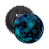 Cosmic Faux Blue Marmer Button Flesopener (Voorkant)