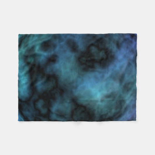 Cosmic Faux Blue Marmer Fleece Deken (Voorkant (Horizontaal))