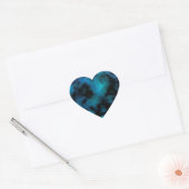 Cosmic Faux Blue Marmer Hart Sticker (Envelop)
