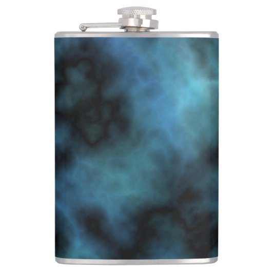 Cosmic Faux Blue Marmer Heupfles (Voorkant)