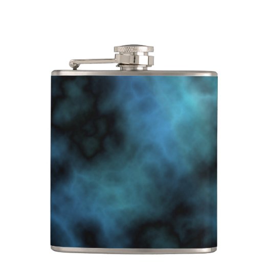 Cosmic Faux Blue Marmer Heupfles (Voorkant)
