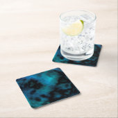 Cosmic Faux Blue Marmer Kartonnen Onderzetters (Insitu)