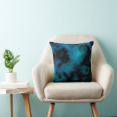 Cosmic Faux Blue Marmer Kussen (Stoel)