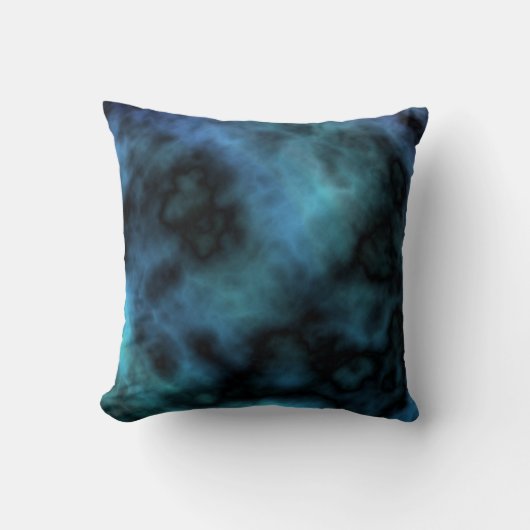 Cosmic Faux Blue Marmer Kussen (Voorkant)