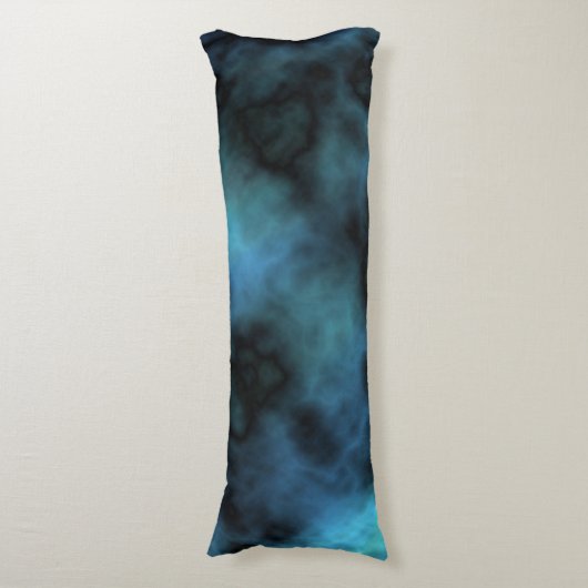 Cosmic Faux Blue Marmer Lichaamskussen (Voorkant Verticaal)