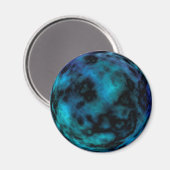 Cosmic Faux Blue Marmer Magneet (Voorkant / Achterkant)