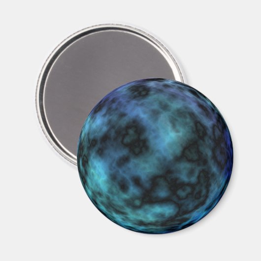 Cosmic Faux Blue Marmer Magneet (Voorkant / Achterkant)