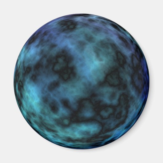 Cosmic Faux Blue Marmer Magneet (Voorkant)