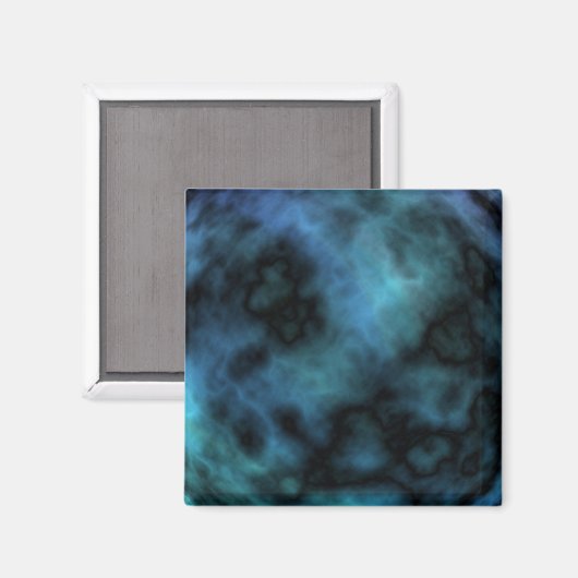 Cosmic Faux Blue Marmer Magneet (Voorkant / Achterkant)