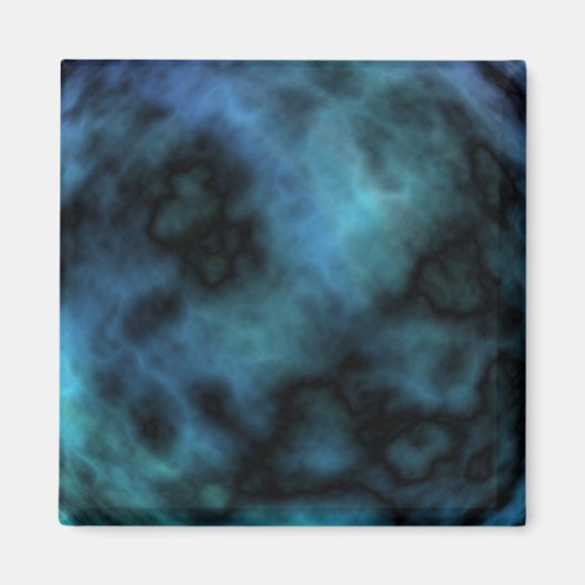 Cosmic Faux Blue Marmer Magneet (Voorkant)