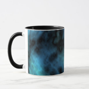 Cosmic Faux Blue Marmer Mok