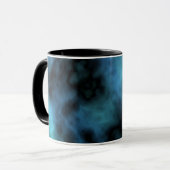 Cosmic Faux Blue Marmer Mok (Voorkant links)