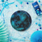 Cosmic Faux Blue Marmer Papieren Bordje (Feest)