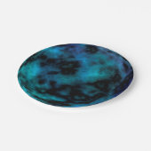 Cosmic Faux Blue Marmer Papieren Bordje (Gekanteld)