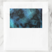 Cosmic Faux Blue Marmer Rechthoekige Sticker (Tas)