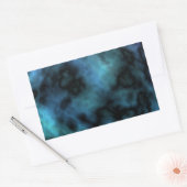 Cosmic Faux Blue Marmer Rechthoekige Sticker (Envelop)