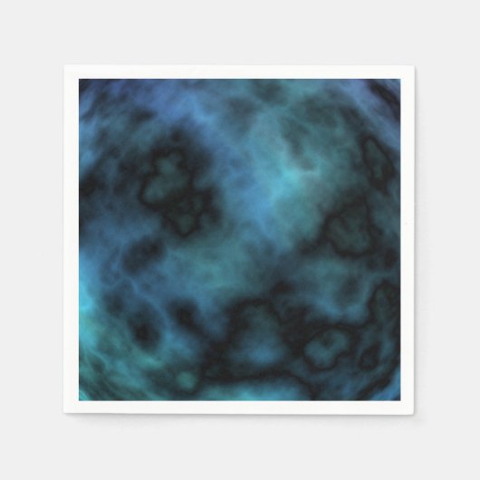 Cosmic Faux Blue Marmer Servet (Voorkant)