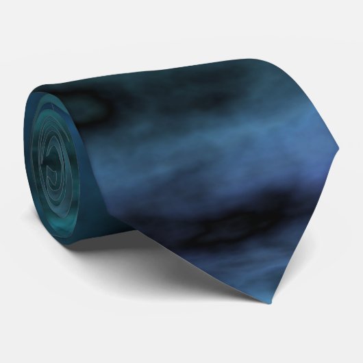 Cosmic Faux Blue Marmer Stropdas (Opgerold)