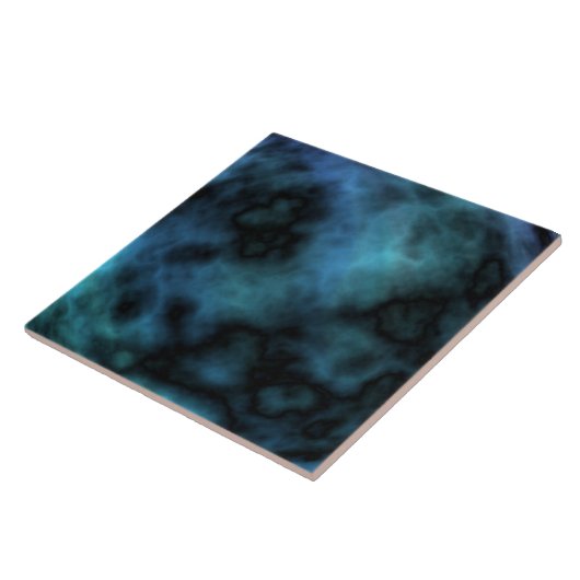 Cosmic Faux Blue Marmer Tegeltje (Zijkant)