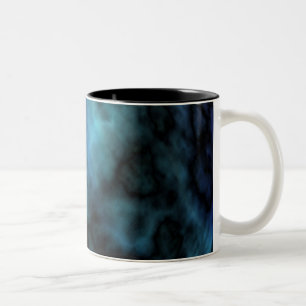 Cosmic Faux Blue Marmer Tweekleurige Koffiemok