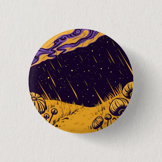 Cosmic Fields Ronde Button 3,2 Cm (Voorkant)