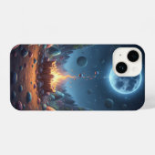Cosmic Fire & Magic Moon Fantasy Art Phone Case iPhone Hoesje (Achterkant horizontaal)