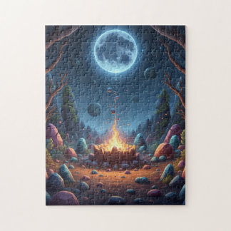 Cosmic Fire Magic Night Campfire Puzzle - Fantasy  Legpuzzel