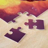 Cosmic Fires Oranje en Paars Close-up Nebula Legpuzzel (Zijkant)