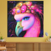 Cosmic Flamingo Queen Canvas Afdruk (Insitu (Woonkamer))
