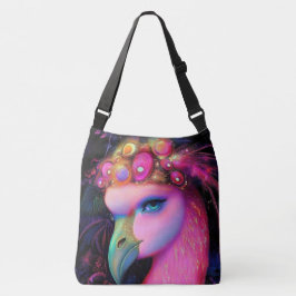 Cosmic Flamingo Queen Crossbody Tas