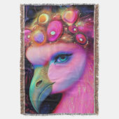Cosmic Flamingo Queen Deken (Voorkant Verticaal)