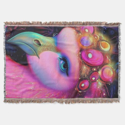 Cosmic Flamingo Queen Deken (Voorkant)