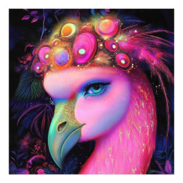 Cosmic Flamingo Queen Foto Afdruk