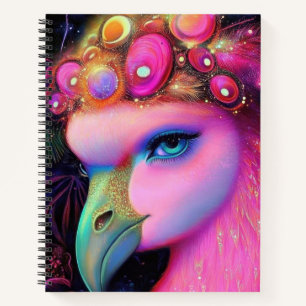 Cosmic Flamingo Queen Notitieboek