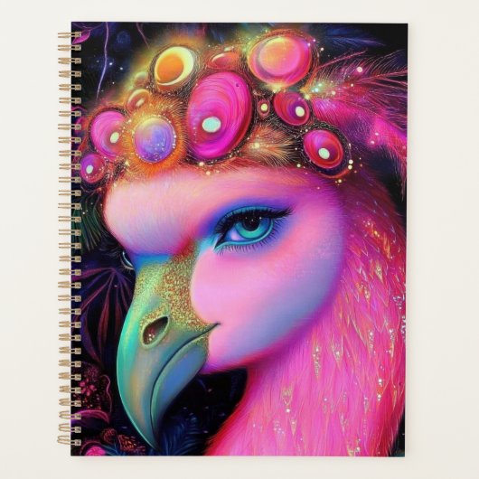 Cosmic Flamingo Queen Planner (Voorkant)