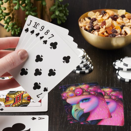 Cosmic Flamingo Queen Pokerkaarten (Insitu)