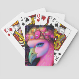 Cosmic Flamingo Queen Pokerkaarten