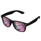 Cosmic Flamingo Queen Retro Zonnebril (Gekanteld)