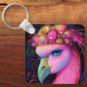 Cosmic Flamingo Queen Sleutelhanger (Voorkant)
