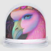 Cosmic Flamingo Queen Sneeuwbol (Voorkant)