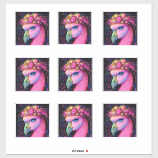 Cosmic Flamingo Queen Sticker (Vel)