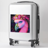Cosmic Flamingo Queen Sticker (Koffer)