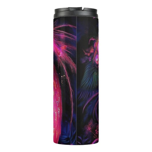 Cosmic Flamingo Queen Thermosbeker (Achterkant)